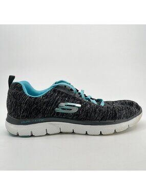 Skechers Flex Appeal 2.0 Womens Size 7.5 Black Athletic Running Shoes Sneakers